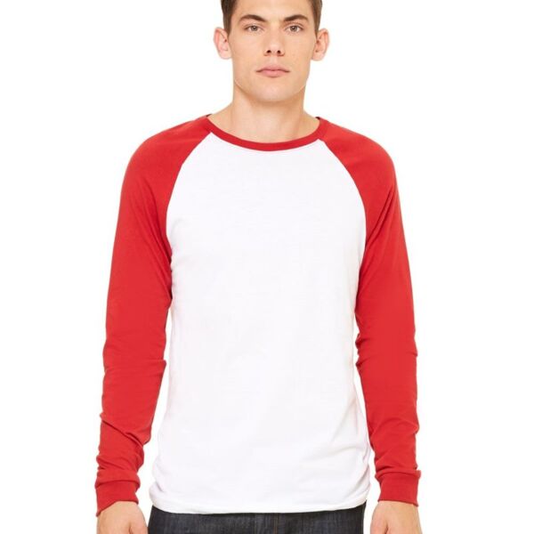 Men&#39;s Long Sleeve Jersey Baseball Tee Thumbnail