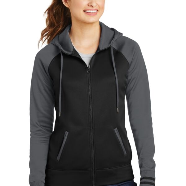 Women&#39;s Sport Wick ® Varsity Fleece Full Zip Hooded Jacket Thumbnail