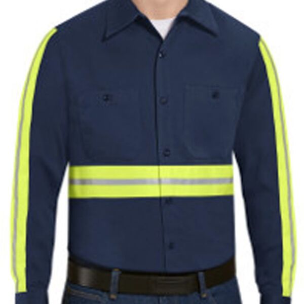 Enhanced Visibility Long Sleeve Cotton Work Shirt Thumbnail